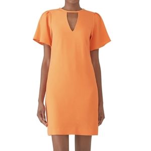 Final Price NWT Trina Turk Tory Burch Orange Anderson Shift Keyhole Dress 0